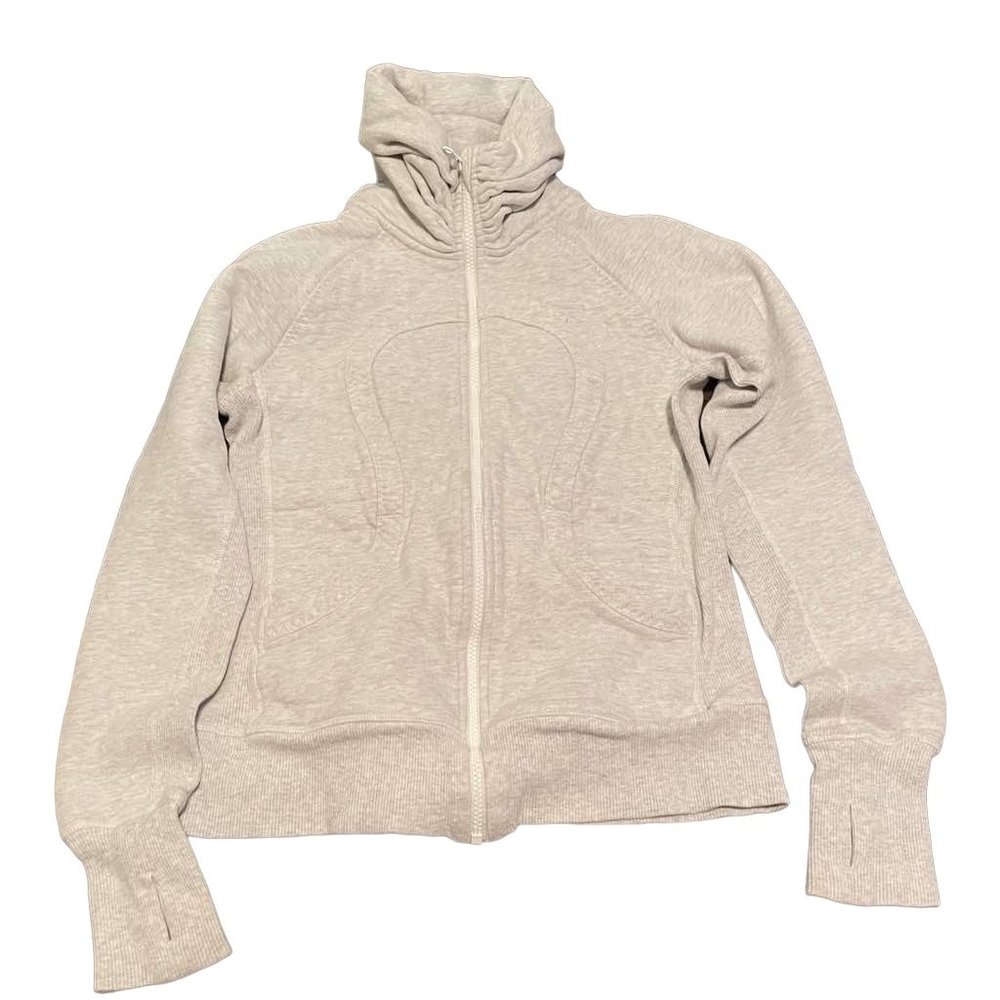 LULULEMON Full Zip Sweater *Light Gray* Size 6